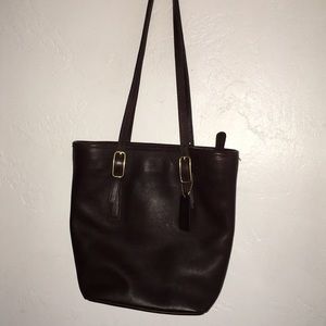 Vintage coach bucket bag brown leather